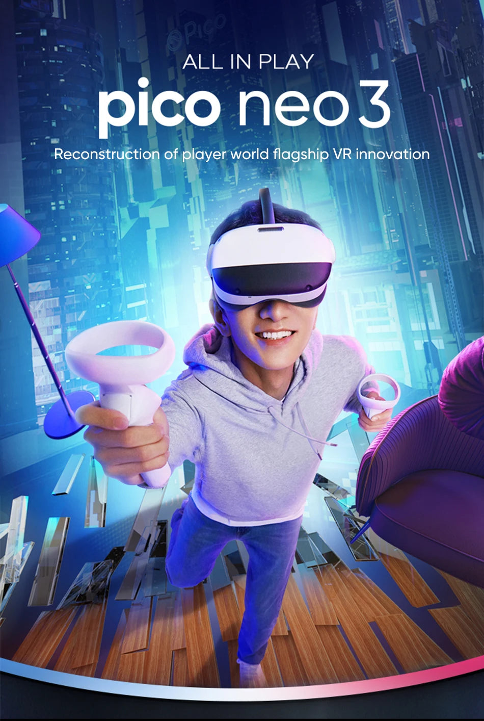 2023 New Arrival Pico Neo3 3D Virtua Reality Headset With 256GB Pico neo 3 All-In-One VR Headset New Arrival Pico Neo3